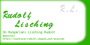 rudolf lisching business card